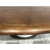 Table basse 70x70cm en manguier pied métal ivoire | Seconde Main