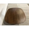 Table basse carré en manguier et pied couleur ivoire | Seconde Main