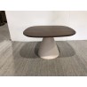 Table basse carré en manguier et pied couleur ivoire | Seconde Main