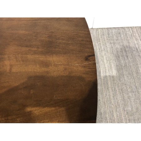 Table basse carré en manguier et pied couleur ivoire | Seconde Main