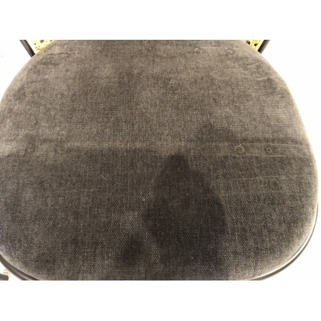 Seconde main - Lot de 2 chaises  - Assise tissu noir - Effet cannage
