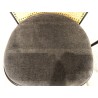 Seconde main - Lot de 2 chaises  - Assise tissu noir - Effet cannage