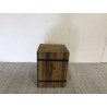 Quadratischer Beistelltisch SAM aus recyceltem Teakholz