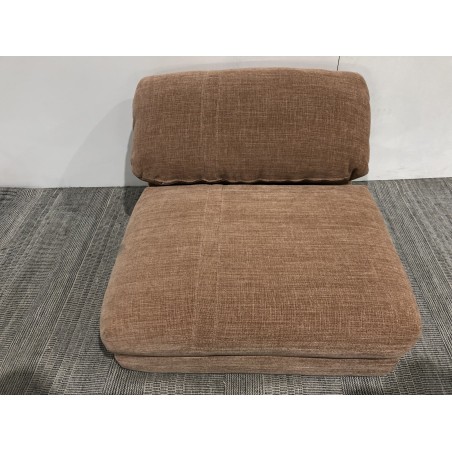 SECONDE MAIN - Chauffeuse 1 place multi-position en tissu couleur vieux rose