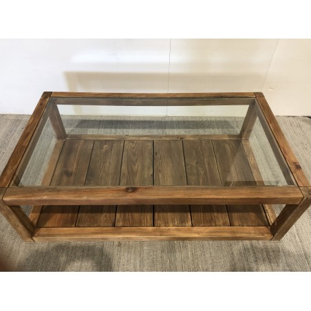 Couchtisch SANDY aus recyceltem Kiefernholz