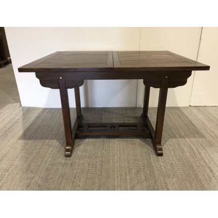 SECONDE MAIN - Table de jardin 4/6 pers. Rect. Ext. 120/180cm bois Teck huilé