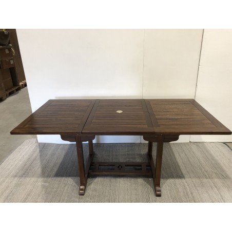 SECONDE MAIN - Table de jardin 4/6 pers. Rect. Ext. 120/180cm bois Teck huilé