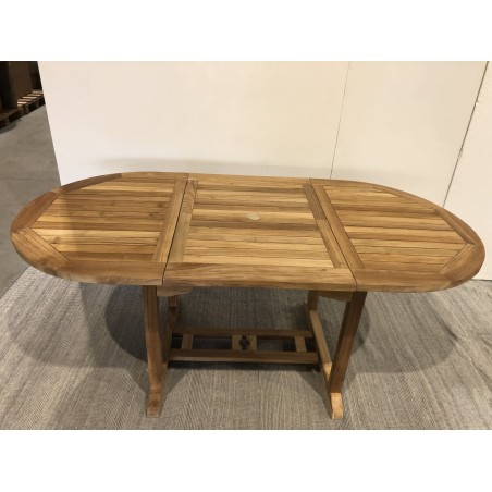 FUN Garden Table - Teak Wood - Oval - 120/180 x 90 cm