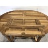 SECONDE MAIN - Table de jardin 4/6 personnes -  ovale ext. 120/180 en bois Teck