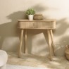 Console ovale 80x30cm en bois | Macabane seconde main