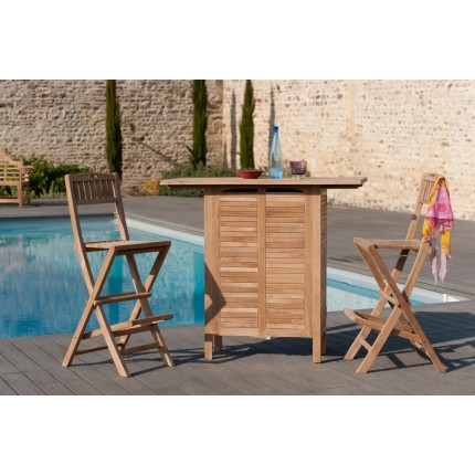 Bar de jardin en bois de teck - Meubles de jardin de qualité
