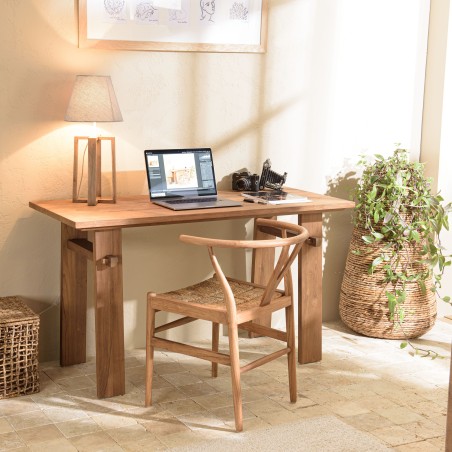 Bureau SIXTINE en bois de teck recyclé 140x60cm Seconde main