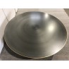 Table basse ronde 120x120cm en fer noir et bordure dorée | SECONDE MAIN
