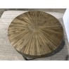 CLARA Round Coffee Table 90x90cm - Natural Teak Wood