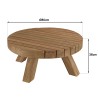Runder Garten-Couchtisch aus recyceltem Teakholz KALLY 80x80cm