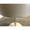 Round side table in beige steel, D35cm | Agathe Collection