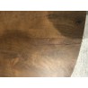 Square mango wood coffee table with ivory-coloured legs | Macabane Furniture