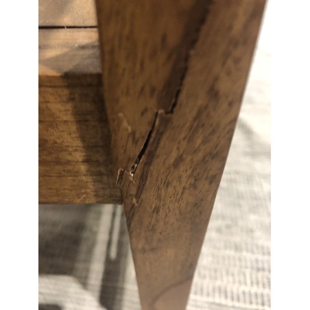 Fauteuil DAK - Bois Mindi et cannage foncé - Seconde main