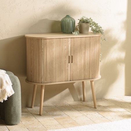 Buffet ovale 80x33cm en bois | Seconde Vie