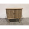 Oval sideboard, 80 x 33 cm, natural-coloured wood | Macabane Furniture