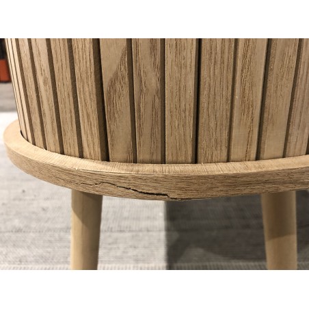 Buffet ovale 80x33cm en bois | Seconde Vie