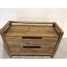 Kommode braun 2 Schubladen recyceltes Kiefernholz SANDY