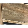 SECONDE MAIN Commode marron 2 tiroirs bois Pin recyclé