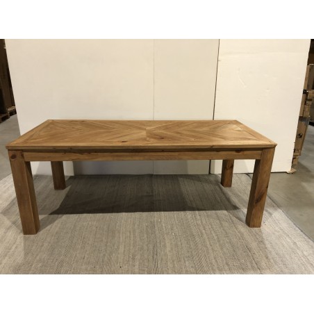 SECONDE MAIN - Table à manger marron 200x90cm Pin recyclé