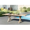 SECONDE MAIN - Table rectangulaire pieds croisés extensible