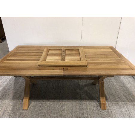 SECONDE MAIN - Table rectangulaire pieds croisés extensible