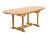 Table de jardin ovale extensible en Teck brut - 150/200*90 cm