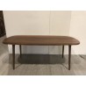 Angélique oiled wooden garden table 200x90cm