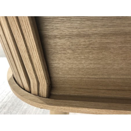 Console ovale 80x30cm en bois couleur naturelle | Macabane