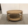 80.5cm wooden coffee table with rattan shelf | Amy Collection