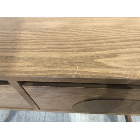 Konsole aus naturfarbenem Holz 2 Schubladen - Macabane Möbel