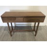 Console en bois couleur naturelle 2 tiroirs - Seconde Main