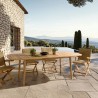 Table de jardin extensible en bois d'acacia huilé 180/240x110cm | SECONDE VIE
