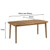 Table de jardin extensible en bois d'acacia huilé 180/240x110cm | SECONDE VIE