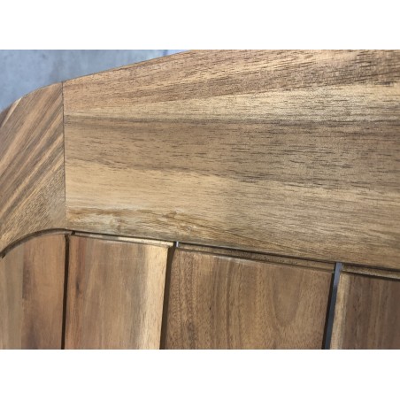 Table de jardin extensible en bois d'acacia huilé 180/240x110cm | SECONDE VIE