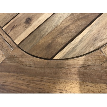 Table de jardin extensible en bois d'acacia huilé 180/240x110cm | SECONDE VIE
