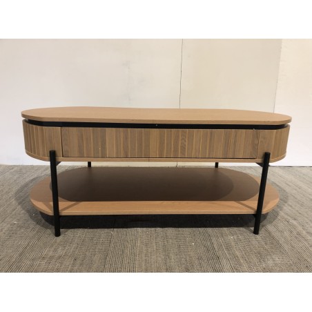 Table basse bois 2 tiroirs style rétro | Seconde Main
