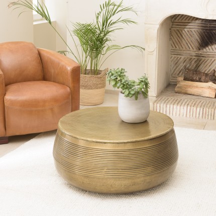 Table basse ronde alu 70x70cm | Macabane