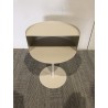 Table d'appoint ronde en acier beige D35cm | Collection Agathe