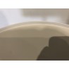 Round side table in beige steel, D35cm | Agathe Collection