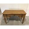 SECOND-HAND - Brown teak wood desk with 5 drawers