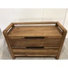 SANDY - Brown Chest of Drawers with 2 Drawers, Recycled Pine Wood