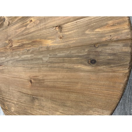 Table basse ronde en pin recyclé | Seconde Main