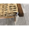 SECONDE MAIN - Lot de 2 fauteuils pliants acacia huilé et rotin synthétique