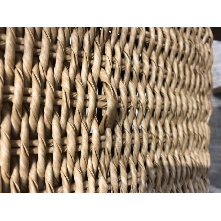 SECONDE MAIN - Lot de 2 fauteuils pliants acacia huilé et rotin synthétique