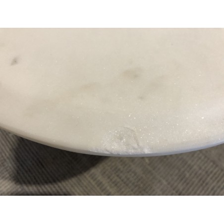 Mesa de centro 80x75 cm tablero de mármol blanco | Muebles Macabane